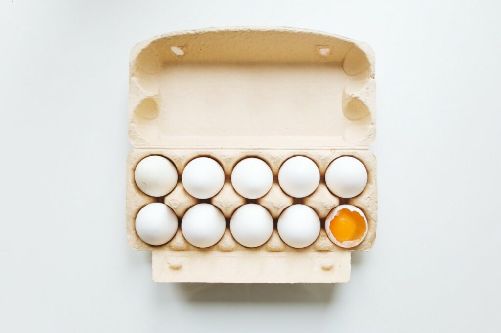 Eggs in a crate