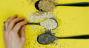 Grains on tablespoon