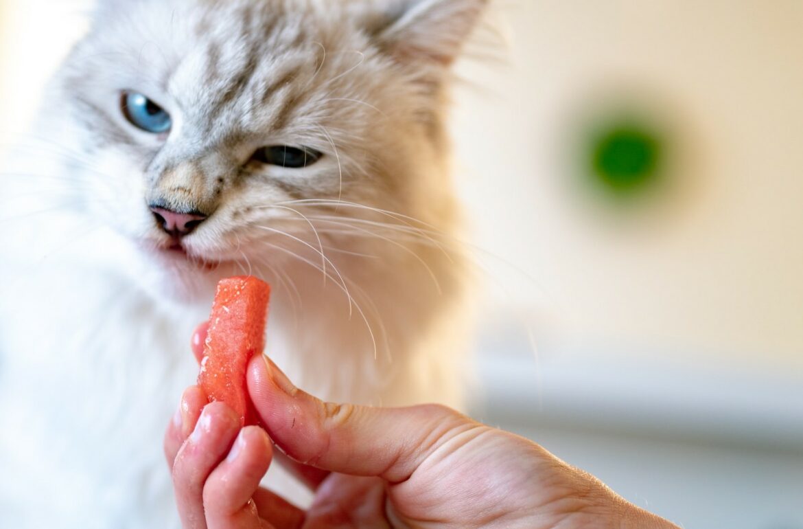 Cat being fussy with food